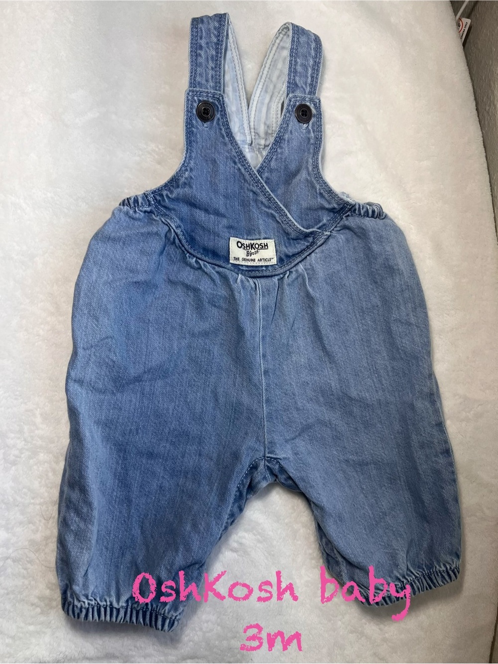 OshKosh B'gosh Light Blue Denim Baby Overalls